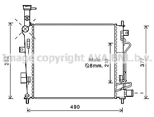 AVA QUALITY COOLING Радиатор, охлаждение двигателя KA2190